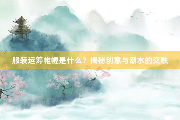 服装运筹帷幄是什么？揭秘创意与潮水的交融